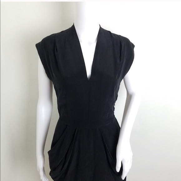 Barney’s New York Black Pockets Dress 100% Silk - Picture 3 of 8